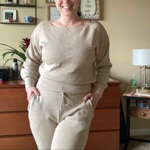 Cream sweater lounge set - only worn once